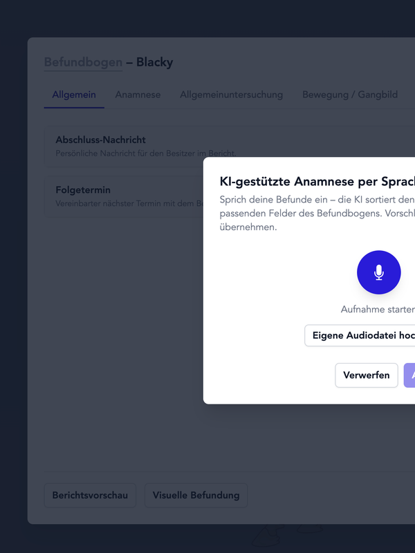 Tierarztberichte mit KI