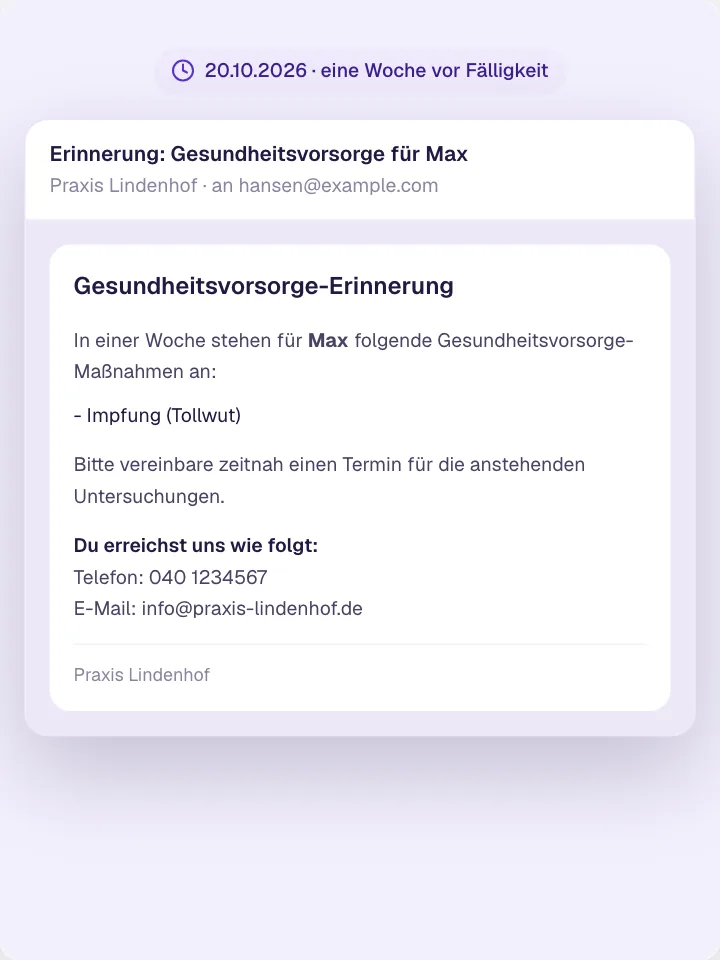 Erinnern statt hinterhertelefonieren