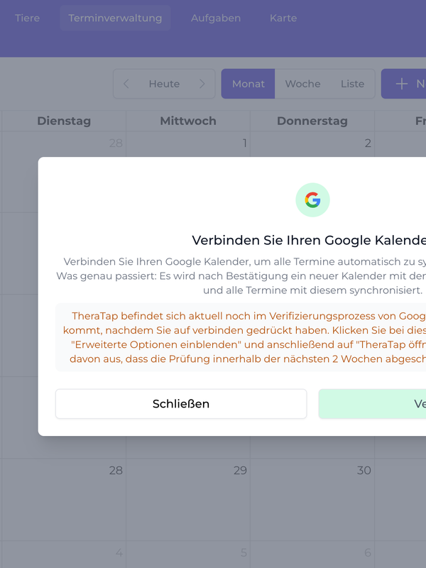 Google-Kalender-Synchronisation