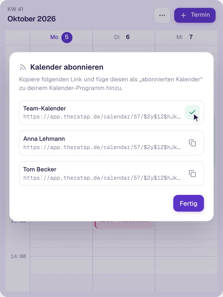 iCal Export