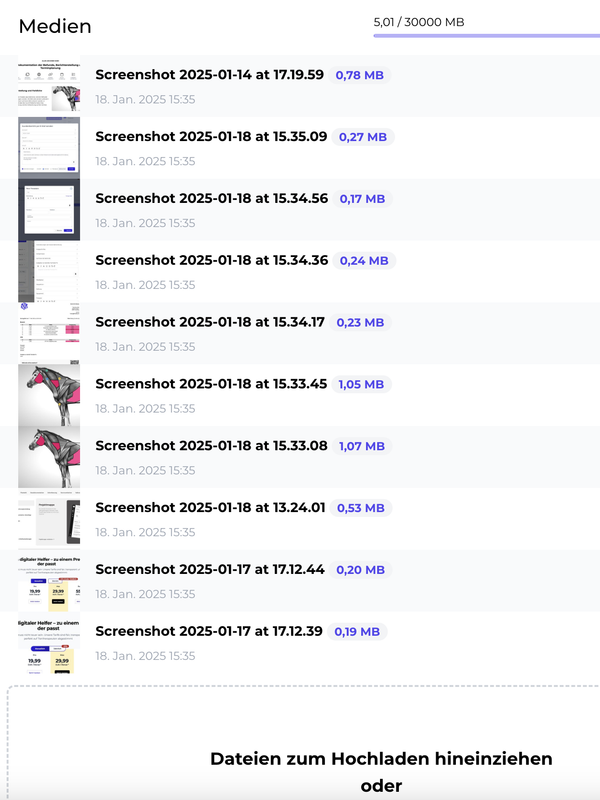 Bilder-, Video- und Dokumentenverwaltung
