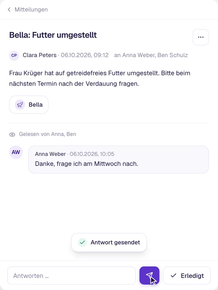Interne Mitteilungen