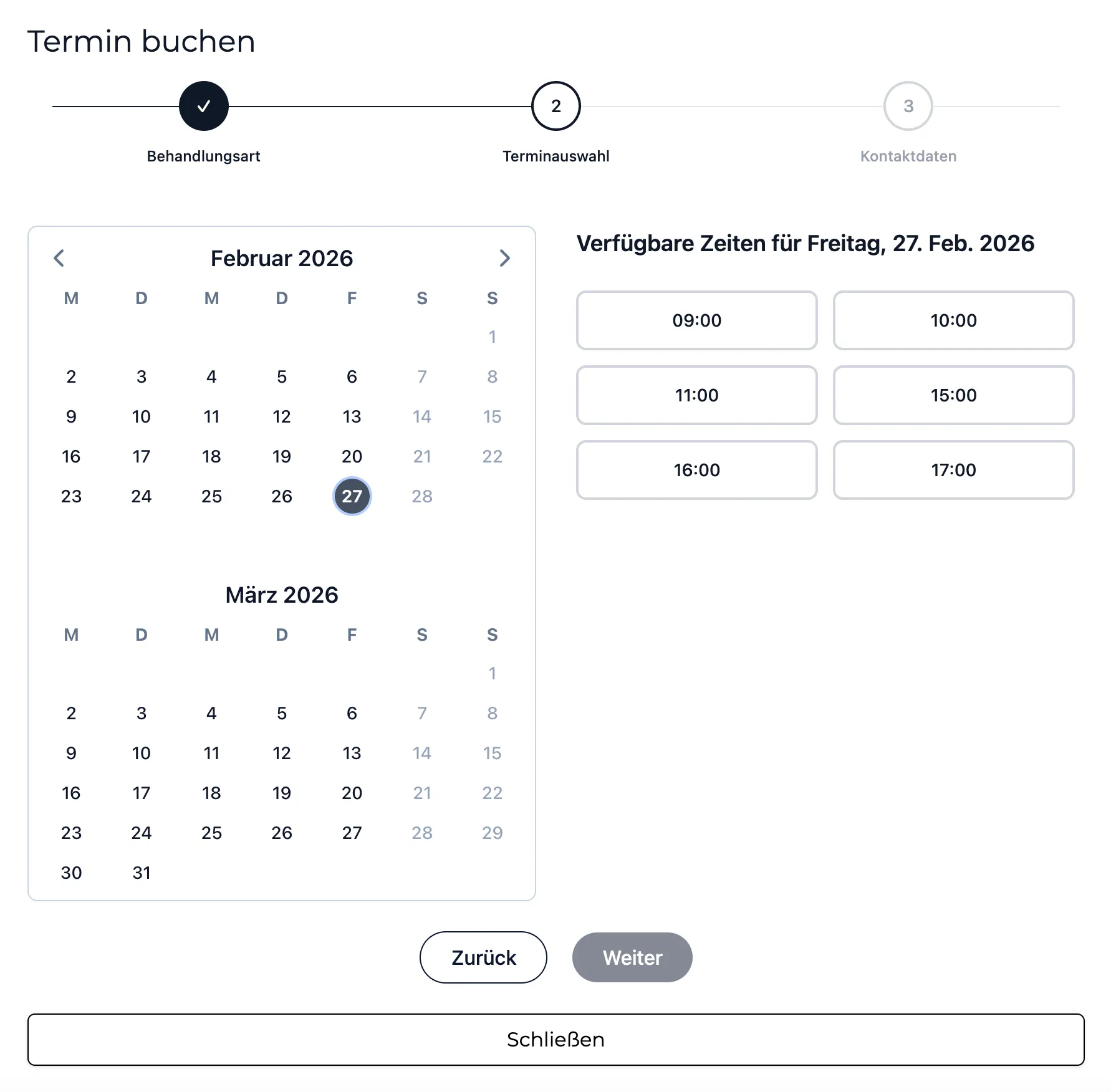 Geteilter Kalender