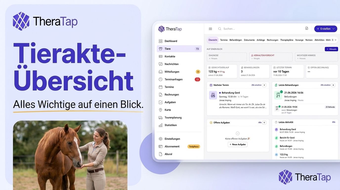 Die neue Tieraktenübersicht