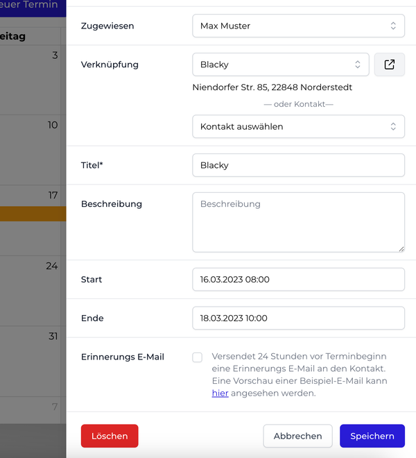 Terminerinnerungen