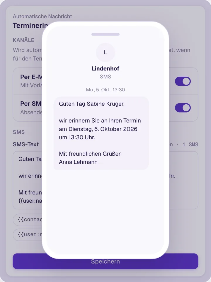 SMS-Erinnerungen