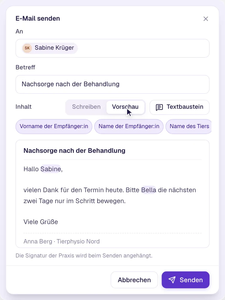 Vorlagensystem