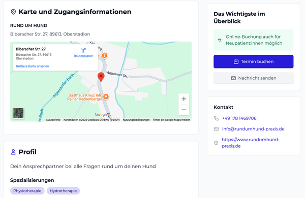 Eigene Therapeutenwebsite